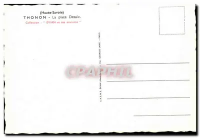 Thonon - Plac Desaix — Kolekcja 'Évian i jego okolice' — S.A.E.M.E. Évian — Rewers