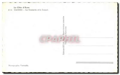 Cannes — La Croisette i Suquet — Éditions Rella — Rewers
