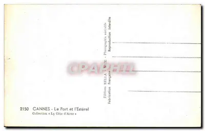 Cannes - Port i Estérel — Wydawnictwo BELLA, nr 2150 — Rewers