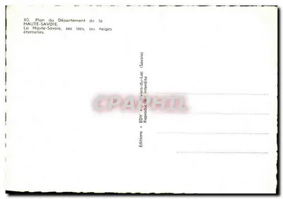 Alta Saboya — Plano del departamento, sus lagos, sus nieves eternas — Ediciones EDY Viviers-du-Lac — Reverso