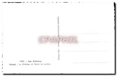 Lago de Annecy — Castelo e Dentes de Lanfon — Edição GIL — Verso