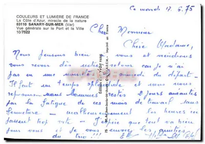 Sanary-sur-Mer — Algemene uitzicht op de haven en de stad — Uitgaven Jean-Jaurès-94, Arcueil — Achterkant
