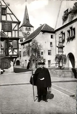 Bilhete postal semimoderno Turckheim O Vigia da Noite