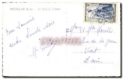 Souillac (Lot) — O Grande Viaduto — editor Pring — Verso