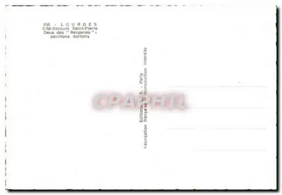 Lourdes — Cité-Secours Saint-Pierre : Dwa domy noclegowe — Éditions N.O.S. Paryż — Rewers