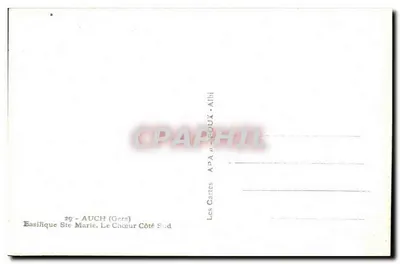Bazylika św. Marii — Chór po stronie południowej — Auch (Gers) — Les Cartes APA - Albi — Rewers