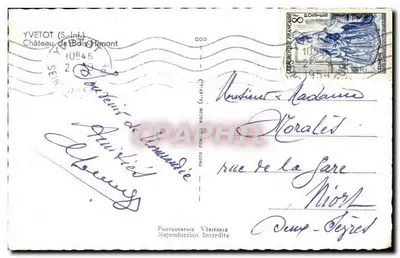 Castelo de Bois-Himont — Yvetot (S.-Inf.) — Foto Comité Bacon — Verso