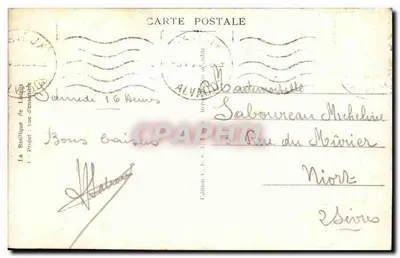 Cartolina d'epoca Lisieux La Basilique Progetto vista d'insieme — Verso