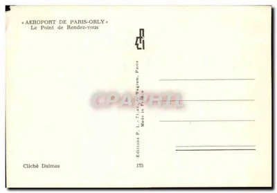 Aeroporto de Paris-Orly — O Ponto de Encontro — Éditions Dalmas, n°175 — Verso