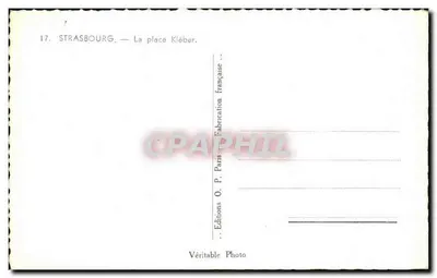 Strasbourg — Plac Kléber — Wydawnictwo O. P. Paryż — Rewers