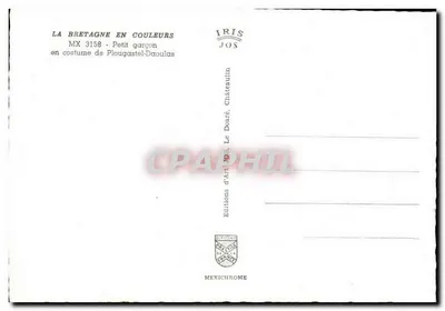 Menino pequeno — em traje de Plouagastel-Daoulas — Éditions JOS — Verso