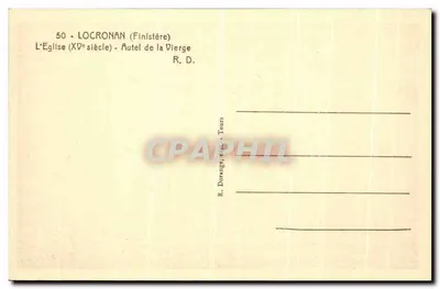 La chiesa di Locronan — Altare della Vergine — R. Dorange, editore, Tours — Verso