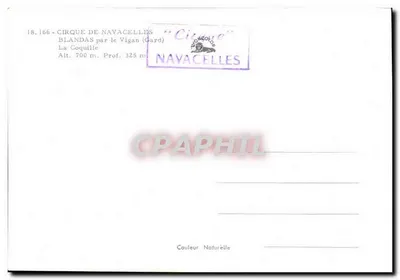 Cirque de Navacelles — Blandas pelo Vigan (Gard) — Navacelles, editor 'Cicase' — Verso