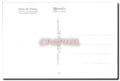 Taniec prowansalski — Sceny z folkloru — Marcolor, Nice — Rewers