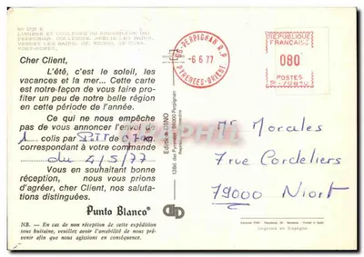 Roussillon — paisagens e criança com traje tradicional — editor Punto Blanco, n° 1737 — Verso