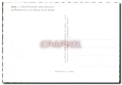 Perpignan (Pyr.-Orient) — Prefektura i nabrzeża Baisse — Wydawnictwo MAR — Rewers