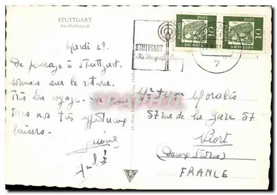 Ponte Hofbrücke — Stuttgart — editor Dr. Hans Knauf Verlag, n° 7 — Verso