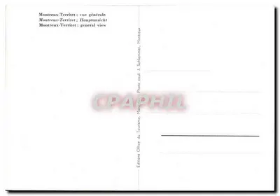 Montreux-Territet — vista generale — Editions du Tourisme, Montreux — Verso