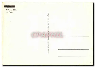 Kehl-Ville — Stacja — Verlag Heinrich Hoffmann — Rewers