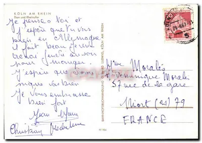 Katedra w Kolonii — widok nocny — wydawca nieznany — Rewers