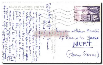 Cirque de Gavarnie — A entrada e o Hotel do Cirque — Les Éditions J. J. Jon — Verso