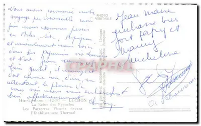 Les Parterres Fleuris diante da Estação Termal — Luchon — Edições Chegjac — Verso