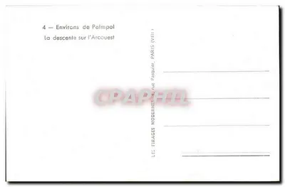 Arredores de Paimpol — A descida para o Arcouest — Editor Pasquier, Paris — Verso