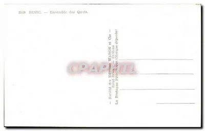Binic — Conjunto dos Quais — Sociedade das Éditions Waron e Cle — Verso