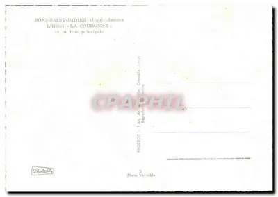 Bons-Saint-Didier — O Hotel « La Couronne » e a rua principal — Photedit — Verso