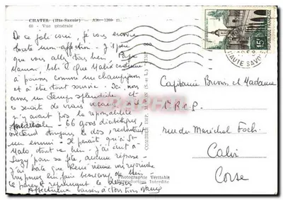 Châtel (Alta Saboia) — vista generale — Combière Imp. (S. e L.) — Verso