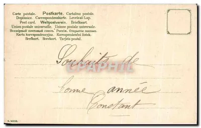Rosa — flor e botões — editor S.4038 — Verso