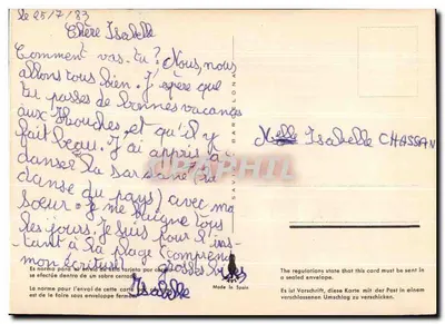 Criança em traje tradicional — churrasco na montanha — editor SAVIR, número de série não visível — Verso