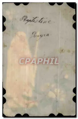 Young girl in white dress and veil — Sainte Baptistine — no publisher or visible number — Back