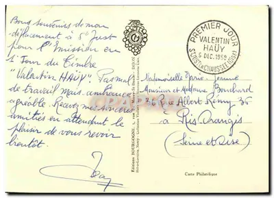 Valentin Haüy — Benefactor da Humanidade — Edições Bourgogne — Verso
