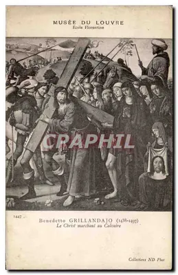 El Cristo caminando al Calvario — obra de Benedetto Grillandajo (1458-1497) — Museo del Louvre, Escuela Florentina