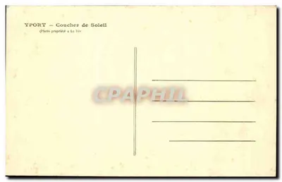 Yport — Pôr do sol — Foto Nagel — Verso