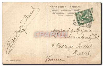 Natividade e vista de Pisa — Éd. Caruso G. - Pisa — Verso