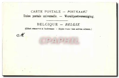 Bruges. O Palácio de Justiça — editor J. Nahrath, Bruxelas, n° 49 — Verso