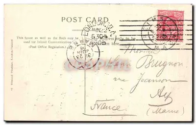 Praça Leicester — Londres — Editor Édouard Dujardin, n°49 — Verso