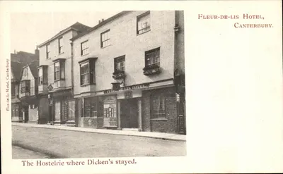 Hotel Fleur-de-Lis, Canterbury — hotel onde Dickens esteve — editor desconhecido, número de série não visível