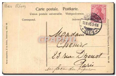 Wissembourg-Weissenburg — rua dos Crianças — M. Dietenbeck — Verso