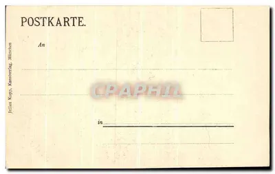 Stara pocztówka Herrenchiemse Pokój paradowy — Rewers