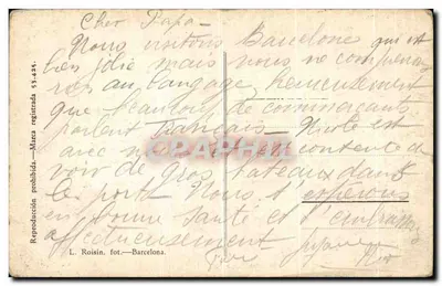 Barcelonę - Tibidabo. Cúspide. — Wydawca L. Roisin, nr 300 — Rewers
