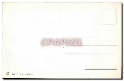 Genua - Via S. Andrea — uitzicht op de straat met boog — uitgever B. & C. Zürich, nr. 217 — Achterkant
