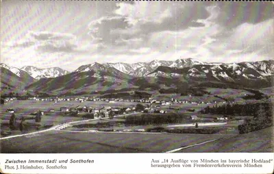 Vista entre Immenstadt e Sonthofen — Foto. J. Heimhuber, Sonthofen — Edição do Fremdenverkehrsverein München