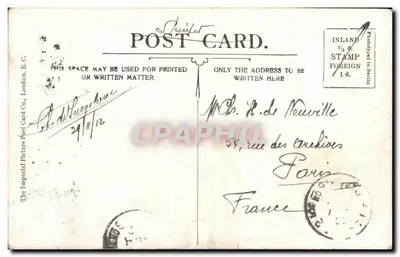 Normandzkie schody, Canterbury — widok architektoniczny — The Imperial Picture Post Card Co., London, E.C. — Rewers