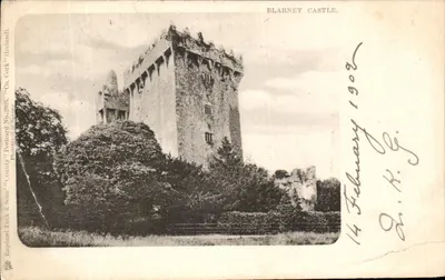 Bilhete postal antigo Castelo de Blarney
