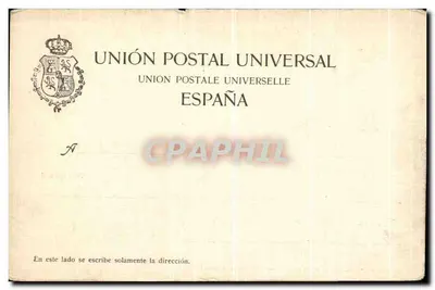 Bilhete postal antigo Recuefdo de Madrid Vista geral — Verso