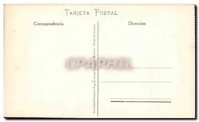 Madrid. Museu do Prado — vista do prédio com escadas e lâmpada de rua — série 110 — Verso