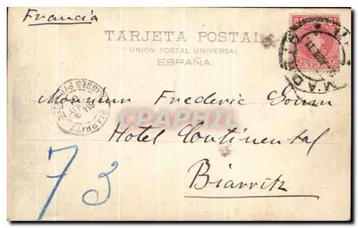 Paseo de la Castellana — Madrid — Hauser y Menet, n° 375 — Verso